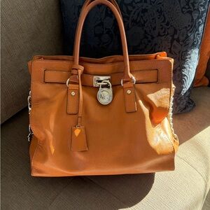 Michael Kors Tan Leather Hamilton Satchel
